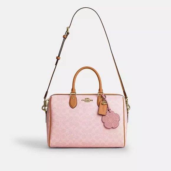 Coach Large Powder Pink Rowan Satchel NWT - Picture 8 of 8